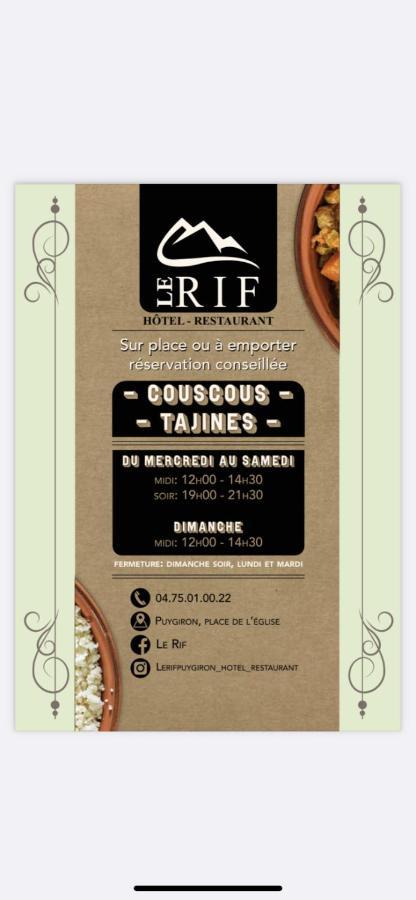Le Rif Hotel Puygiron Exterior foto